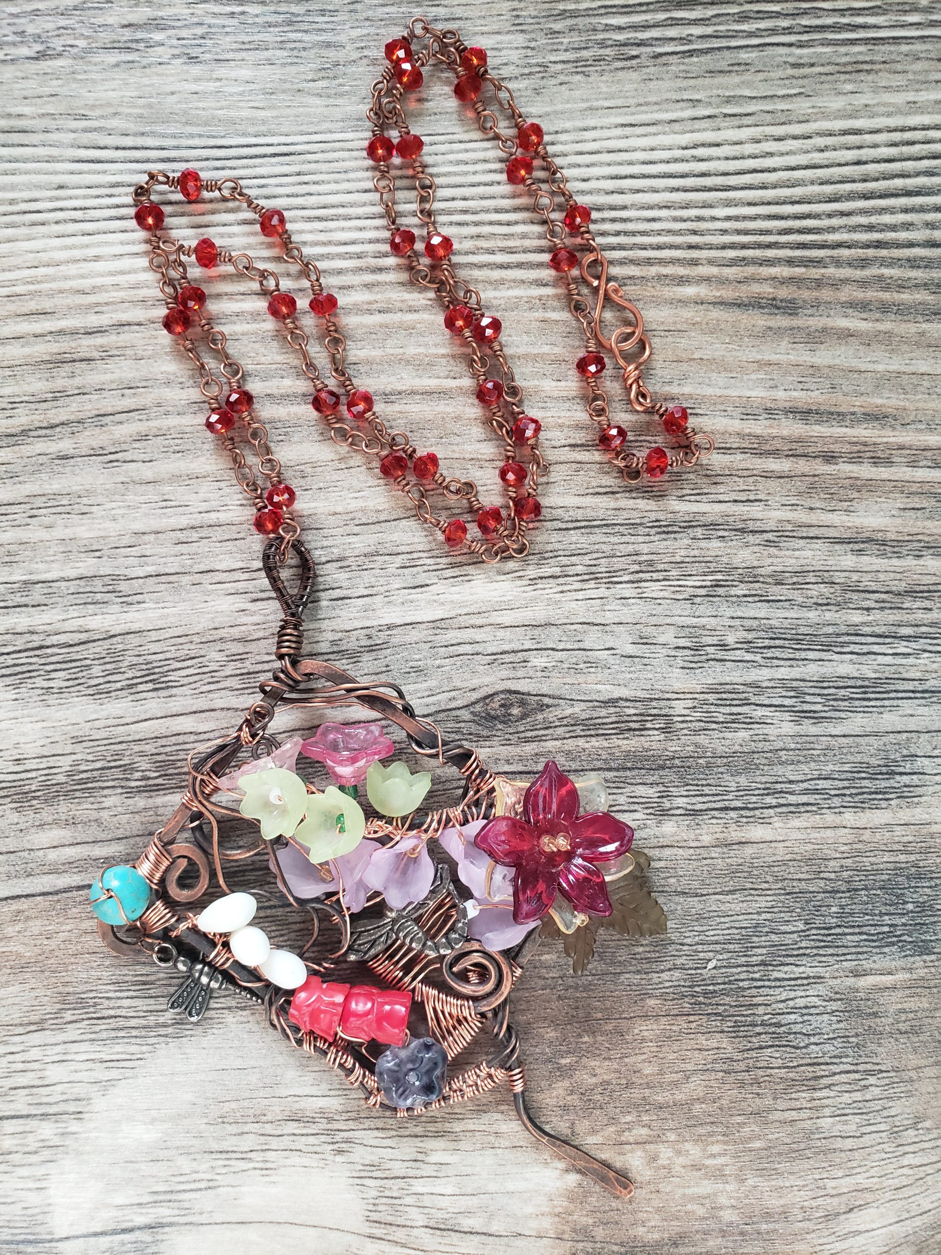 "The Framed Garden" Copper Necklace