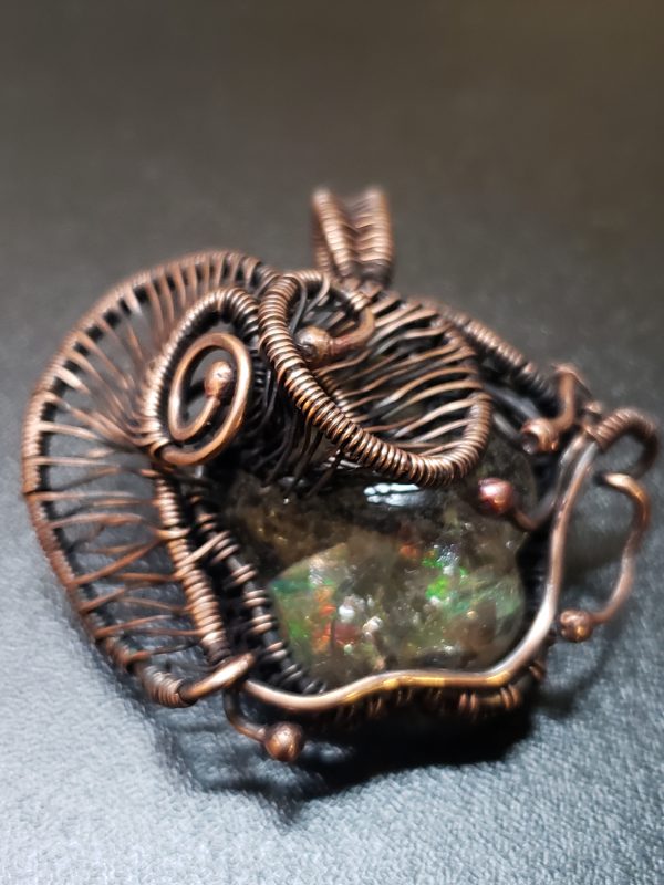 Wire wrapped Vial Opal Pendant - Image 4