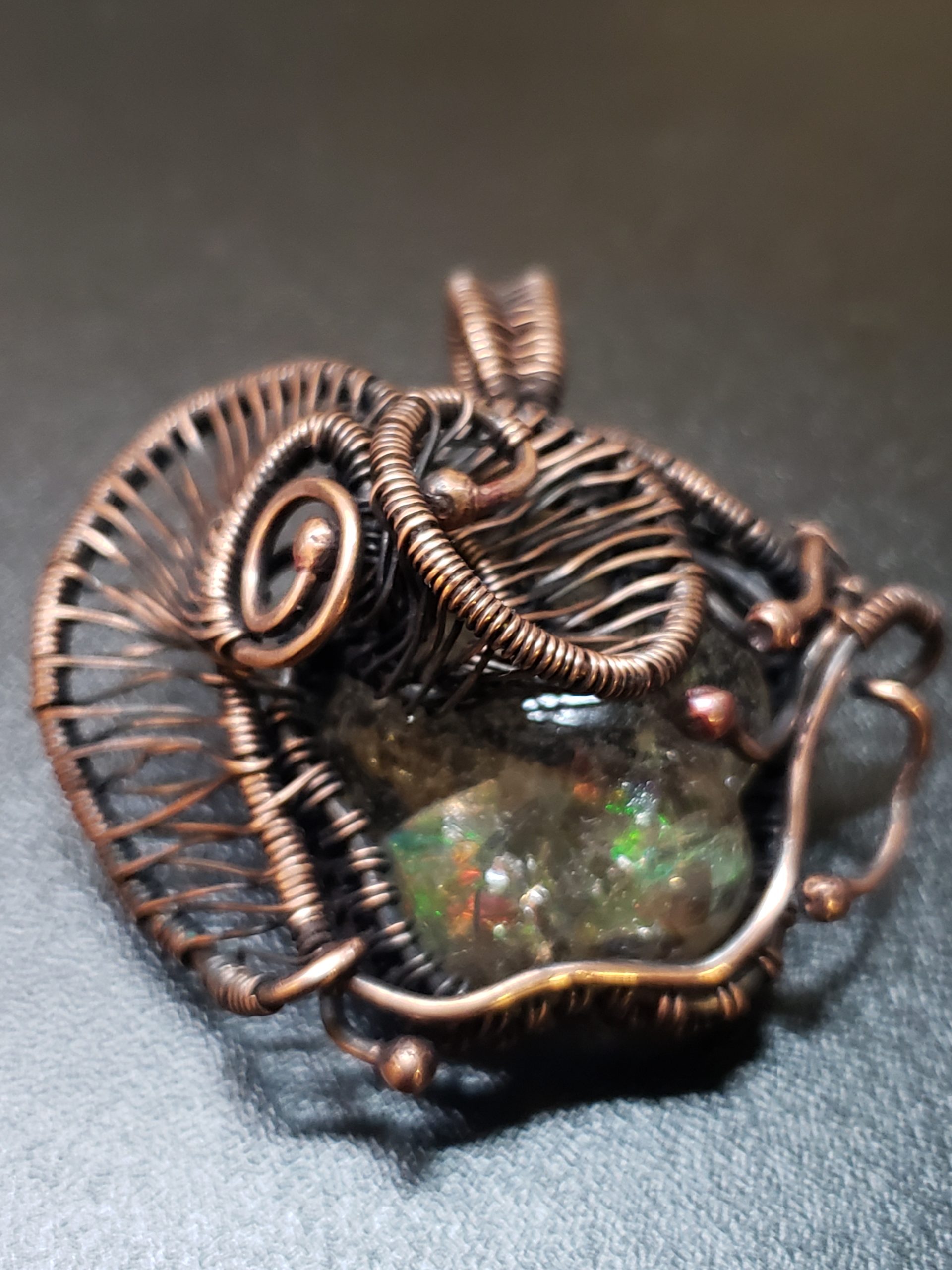 Wire wrapped Vial Opal Pendant - Image 4