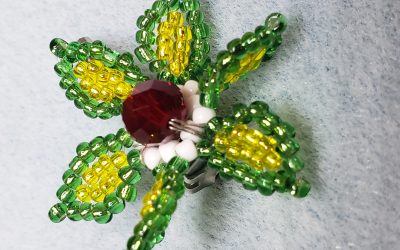 Flower Brooch | 3D Seedbeads Flower Brooch