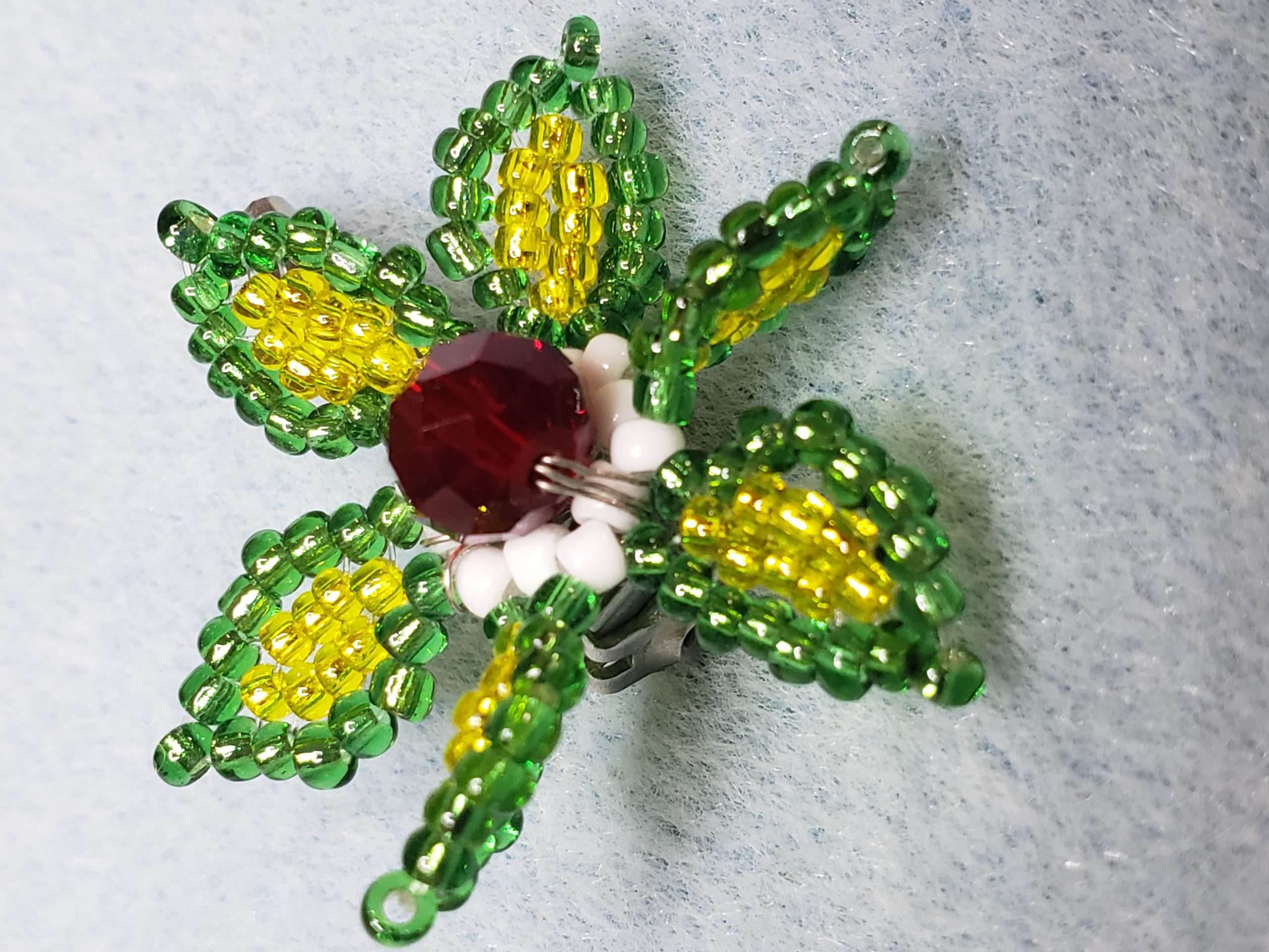 Flower Brooch | 3D Seedbeads Flower Brooch
