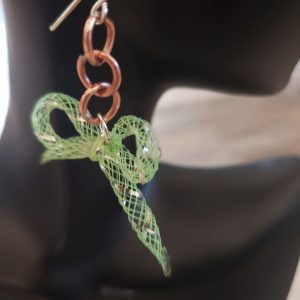 RibbonTube Dangle Earrings