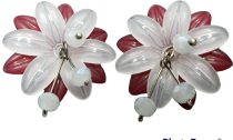 Acrylic Flowers Crystals Earring