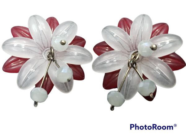Acrylic Flowers Crystals Earring