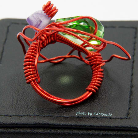 Red Coated Wire Ring