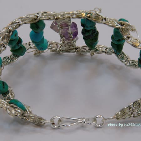 Turquoise Amethysts Bracelet