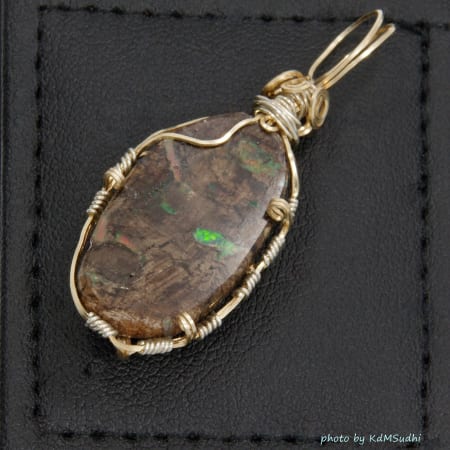 Virgin Valley Wood Opal Pendant